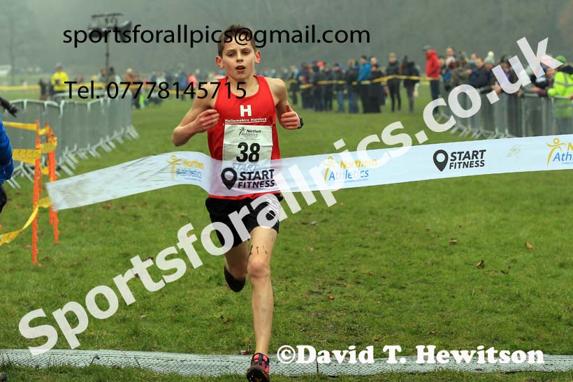 Boys Under-13s 2023 Northern Cross Country Champs., Witton Park, Blackburn. Photo: David T. Hewitson/Sports for All Pics